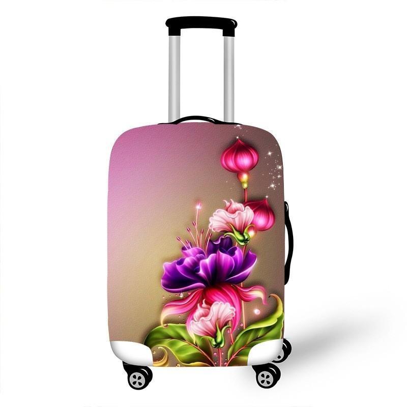 Women's hardshell travel suitcase with floral design Bowlift