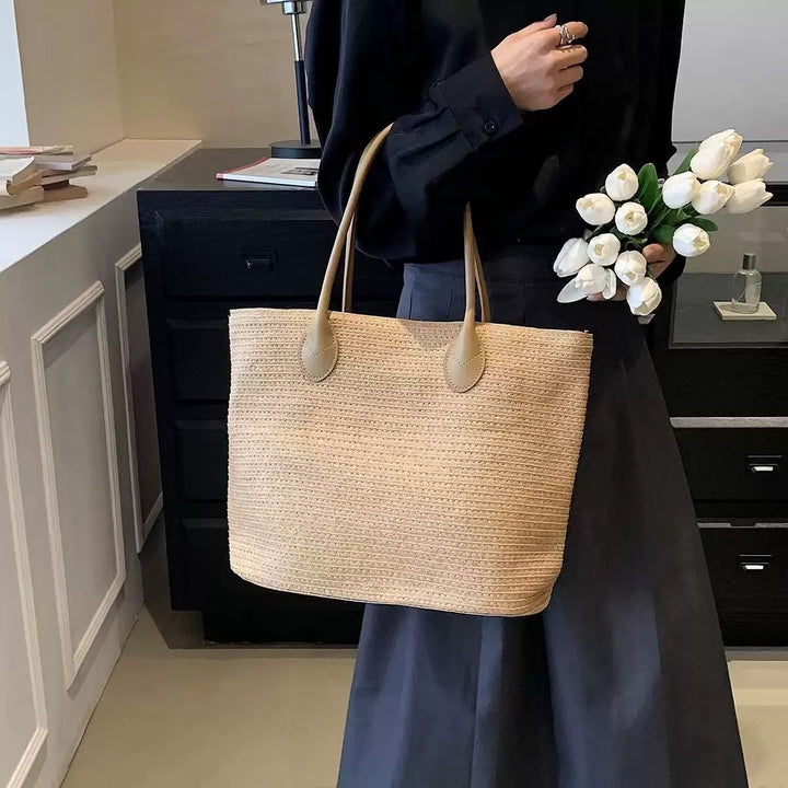 Handbag Made of Textured Natural Material Bowlift