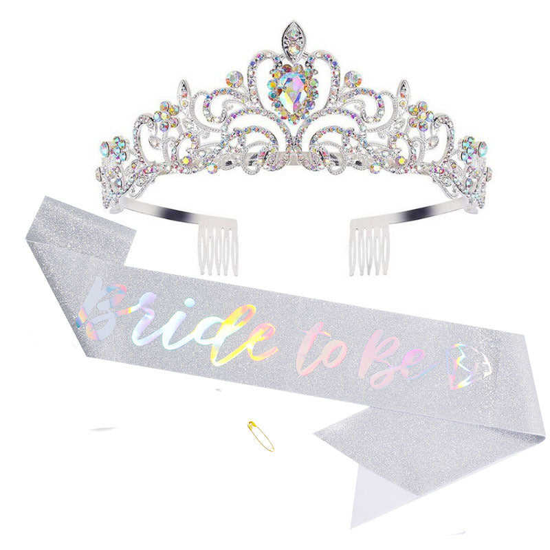 Ladies Crystal Embellished Bridal Tiara Bowlift