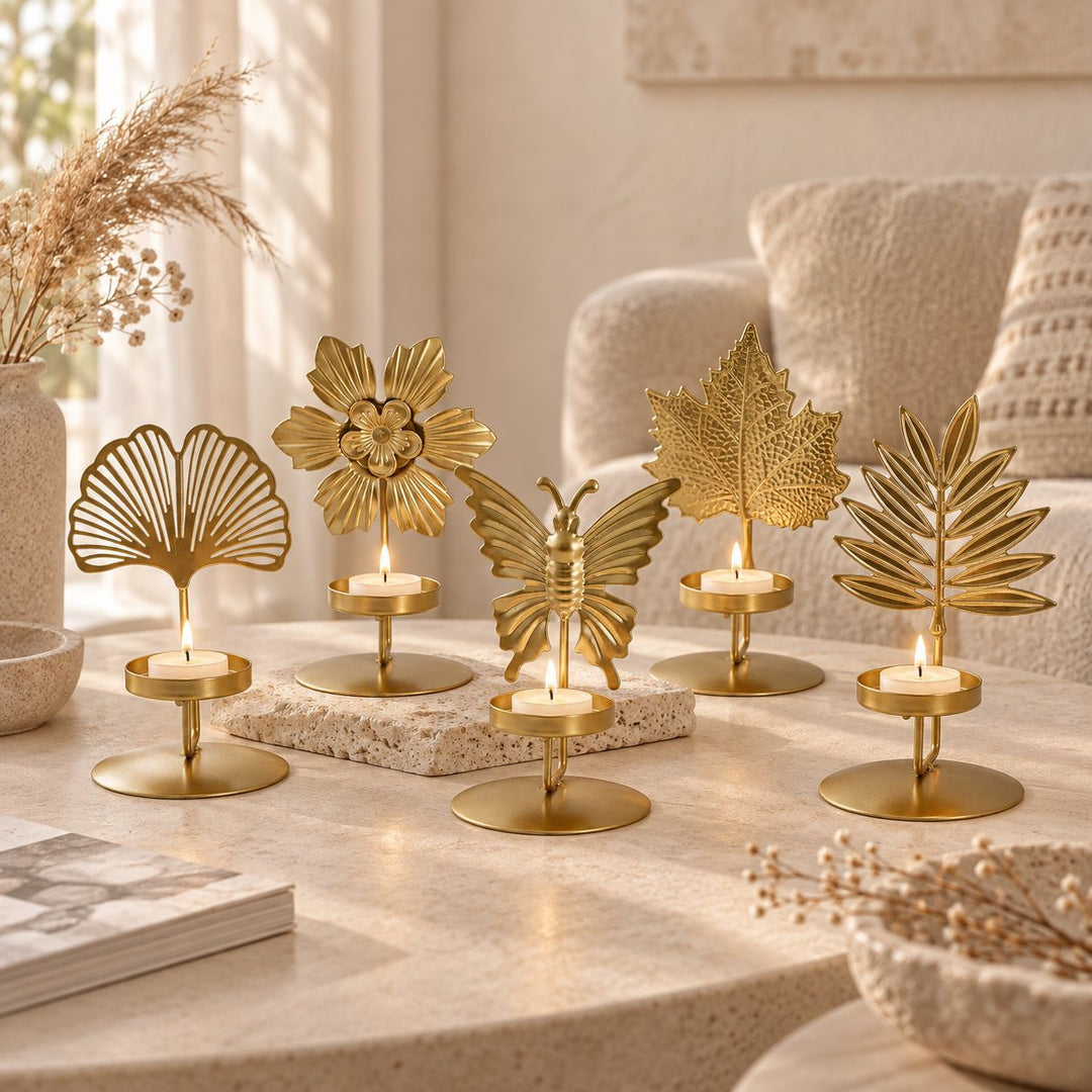 Leaf-shaped Candle Holder