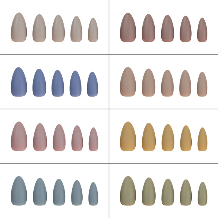 Artful stiletto nails in matte design Bowlift