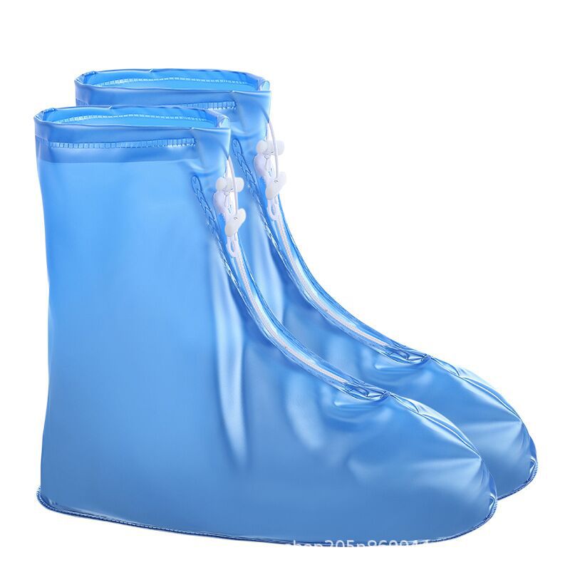Waterproof Reusable Non-Slip Rain Boot Covers with Front Zip Seal and Adjustable Drawcord Bowlift