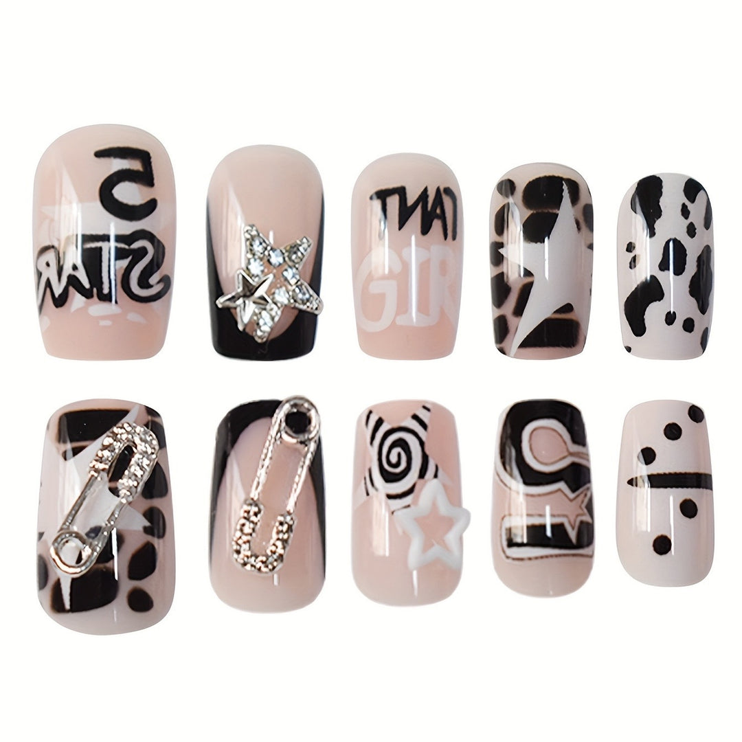Chic Press-On Nail Set Bowlift