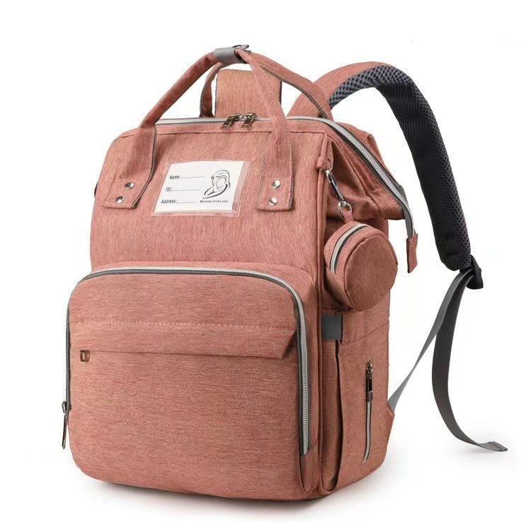 Multi-Compartment Functional Diaper Backpack Bowlift