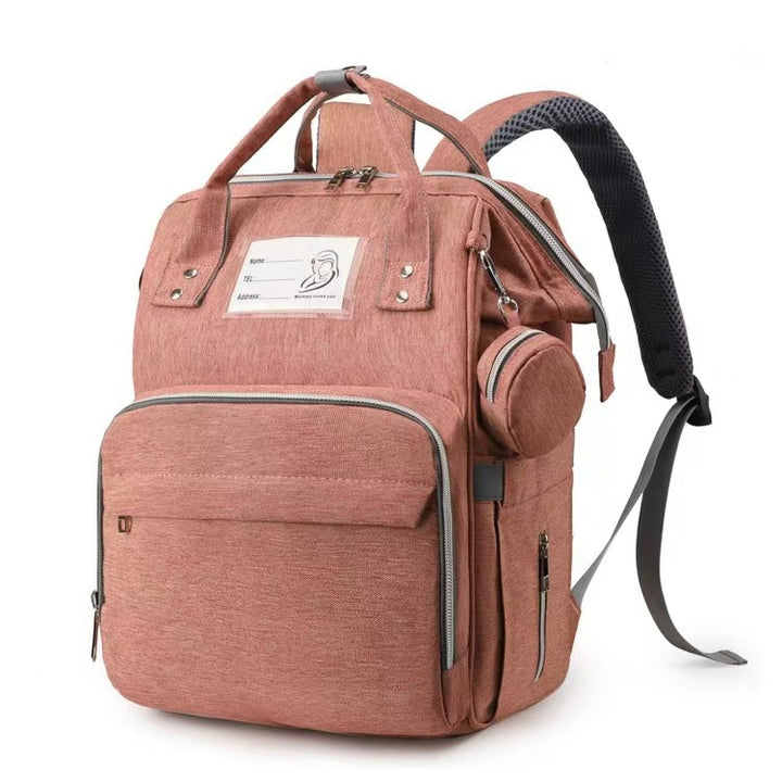 Multi-Compartment Functional Diaper Backpack Bowlift