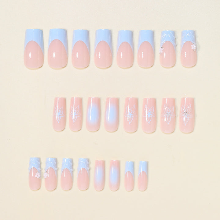 3D Floral Decorative Press-On Nail Art Bowlift