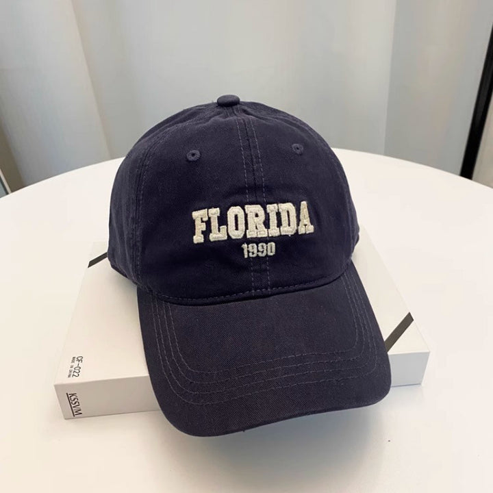 Men's Embroidered Cotton Adjustable Baseball Cap Bowlift