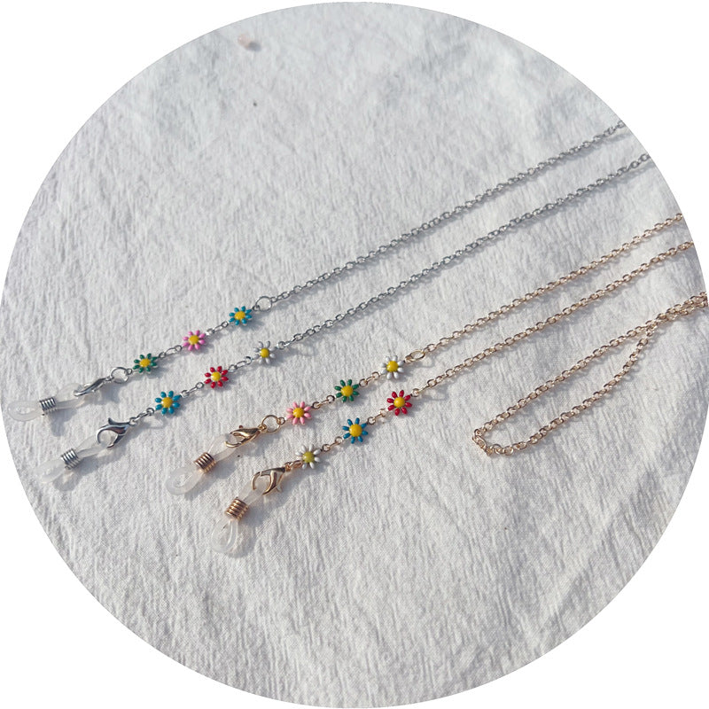 Floral-Accented Eyewear Chain Bowlift