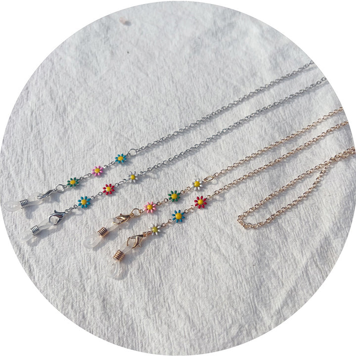 Floral-Accented Eyewear Chain Bowlift