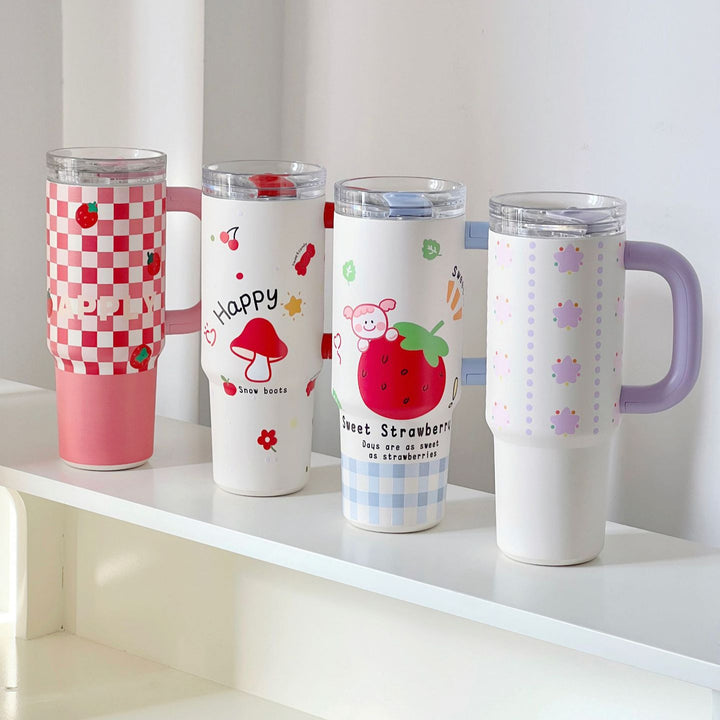 Women's insulated cup with practical straw Bowlift