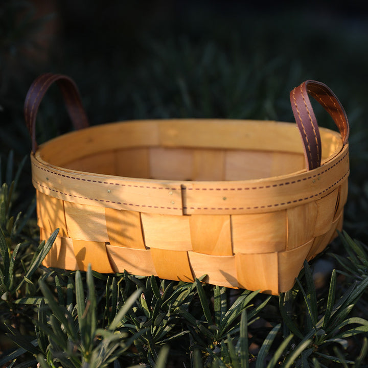 Unisex Handwoven Basket with Practical Carry Handle Bowlift