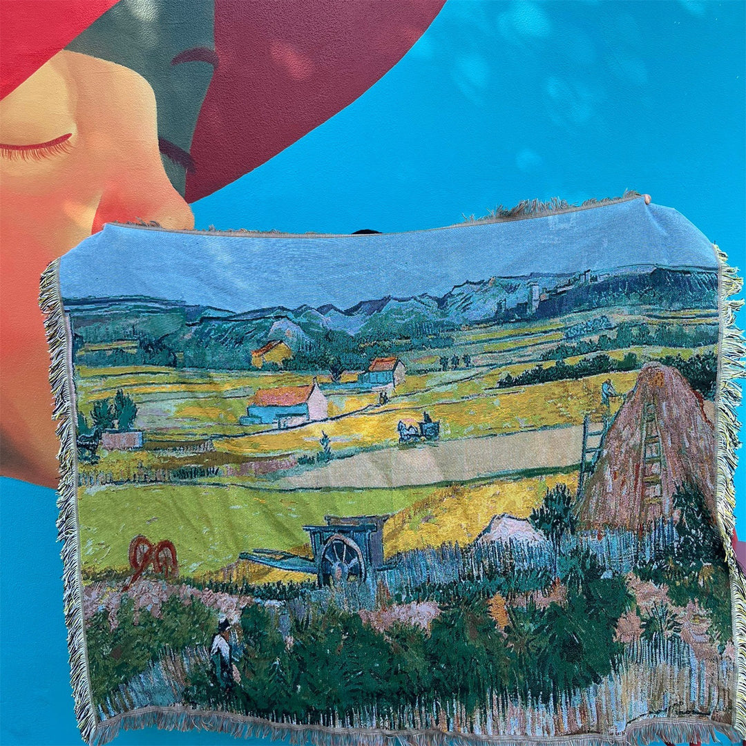 Artistic Landscape Tapestry Throw