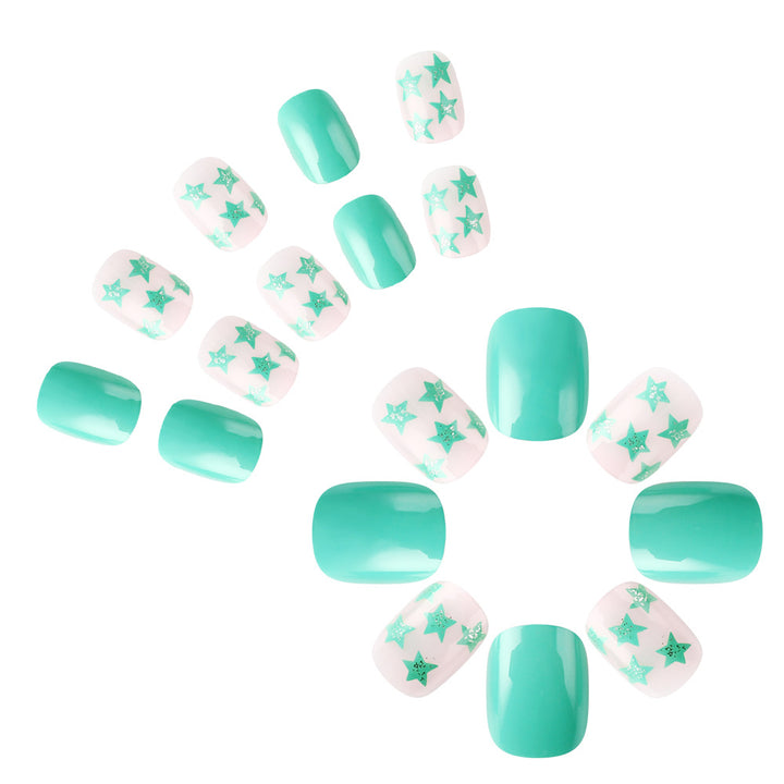 Star-Embellished Gel Nail Art Bowlift