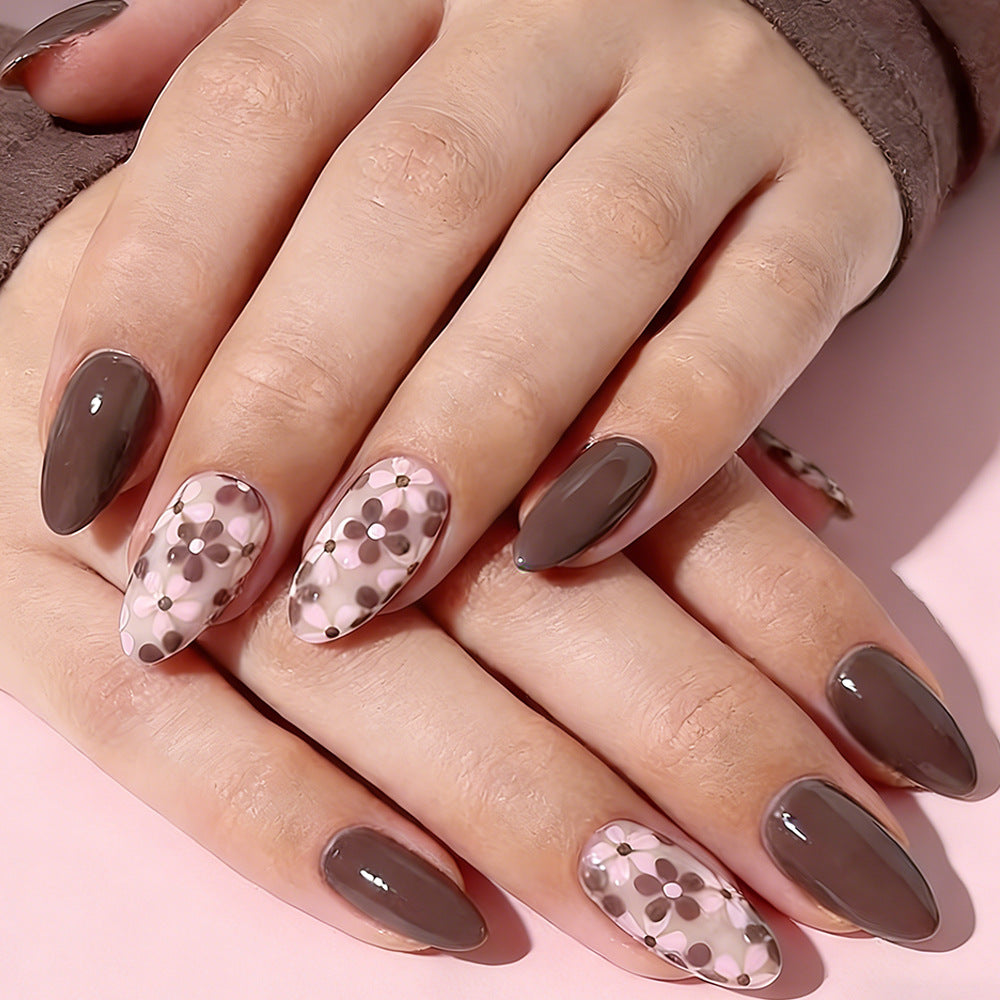 Floral Print Gel Nail Art Set Bowlift