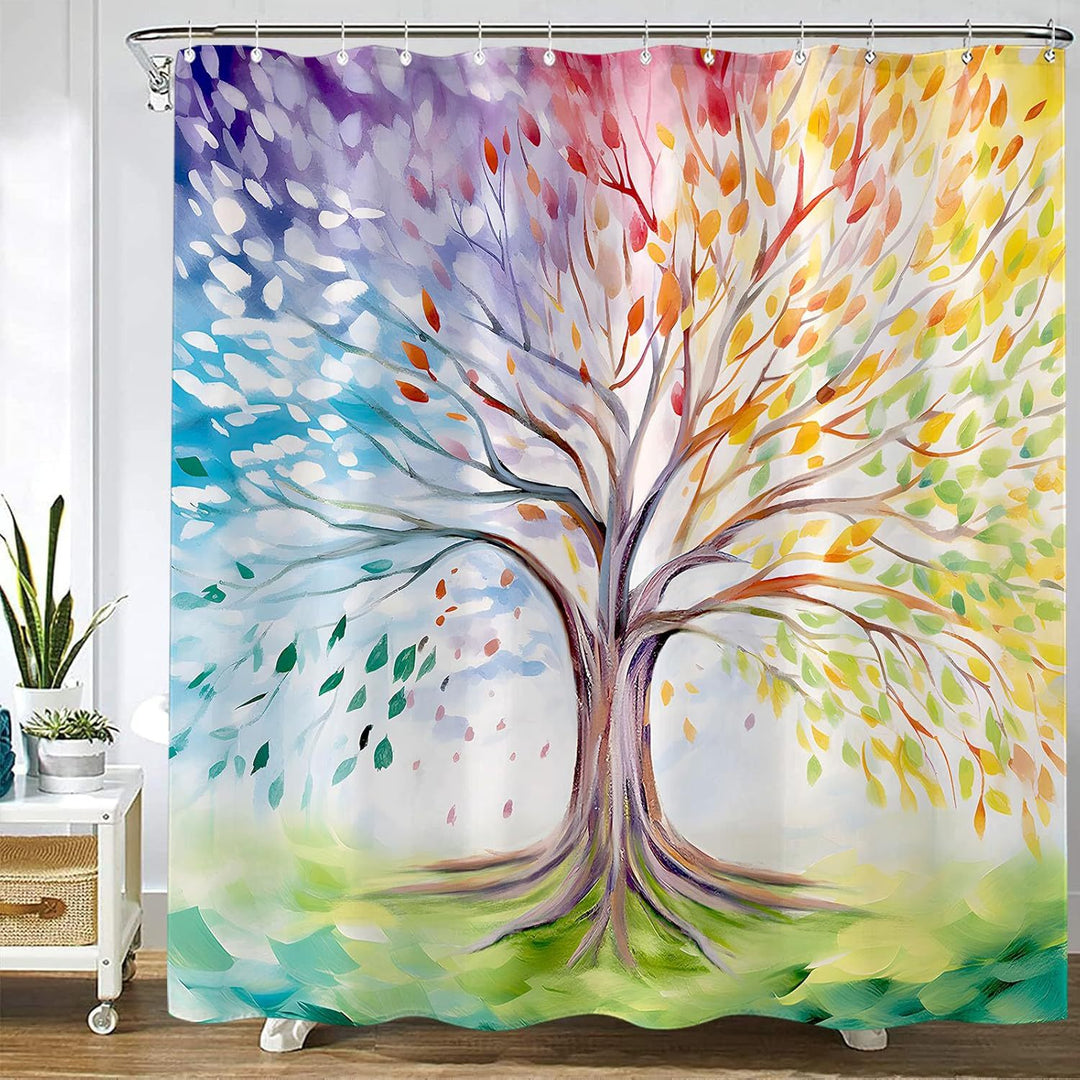 Ocean-Theme Shower Curtain Bowlift