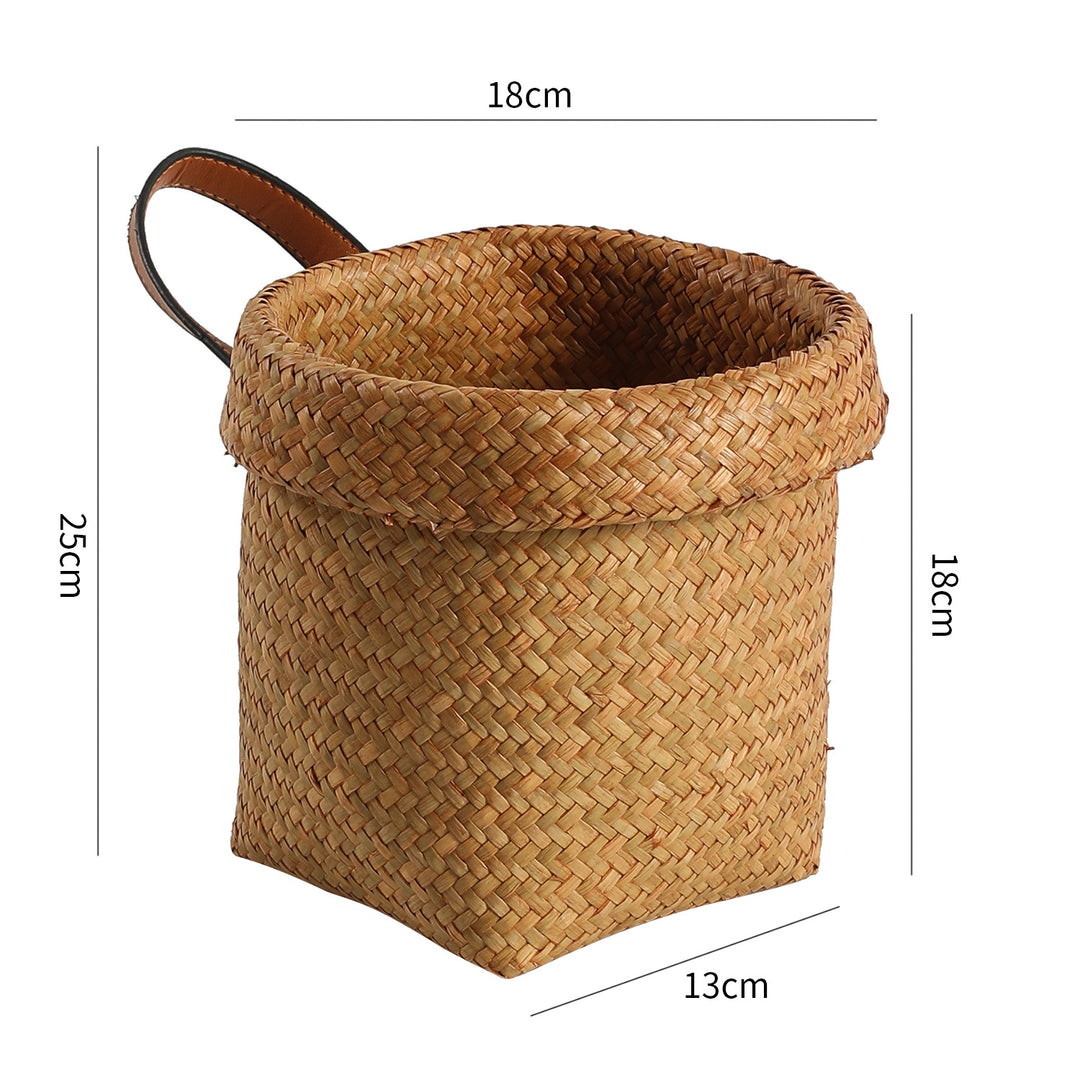Unisex Handwoven Decorative Basket with Practical Handles Bowlift