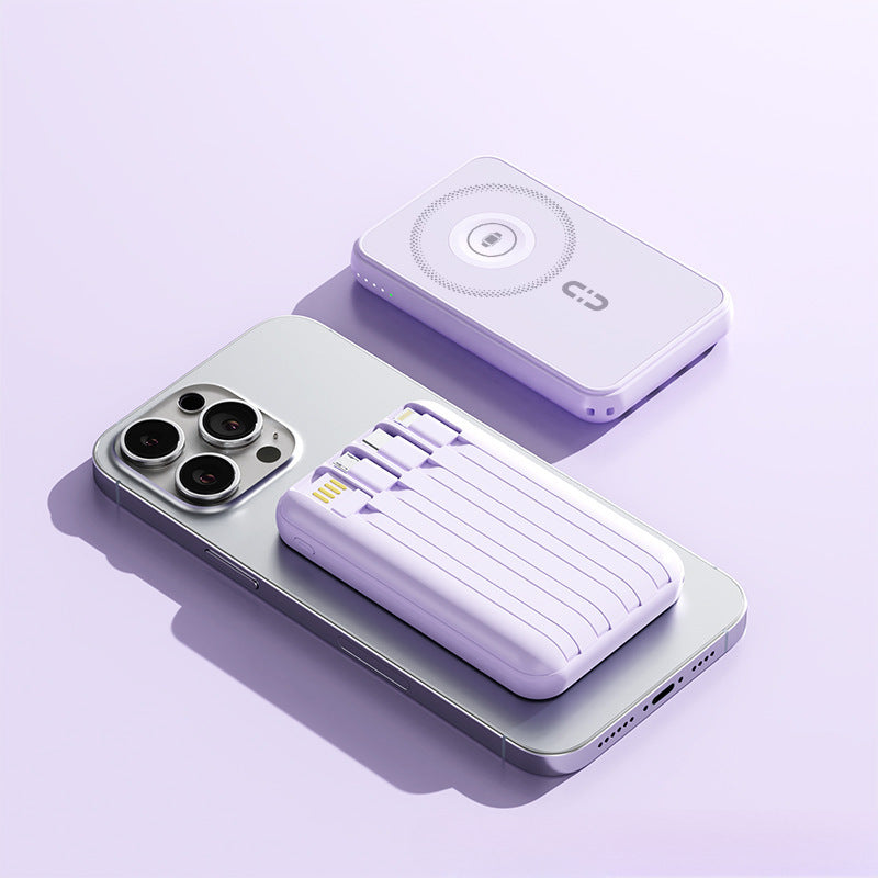 Portable power bank with wireless charging function and integrated smart technology Bowlift