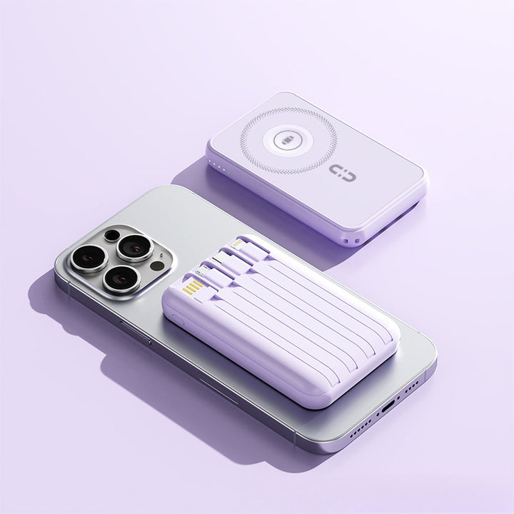 Portable power bank with wireless charging function and integrated smart technology Bowlift