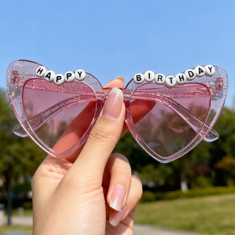 Fun Themed Heart-Shaped Sunglasses Bowlift
