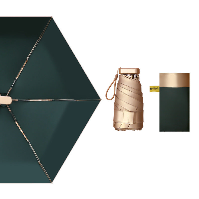 Ladies elegant and practical foldable umbrella with integrated water bottle Bowlift