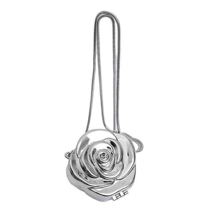 Elegantly Crafted Rose-Shaped Crossbody Bag Bowlift