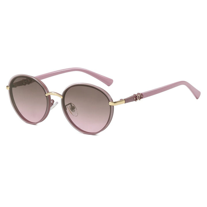 Ladies elegant round sunglasses with mirrored effect Bowlift