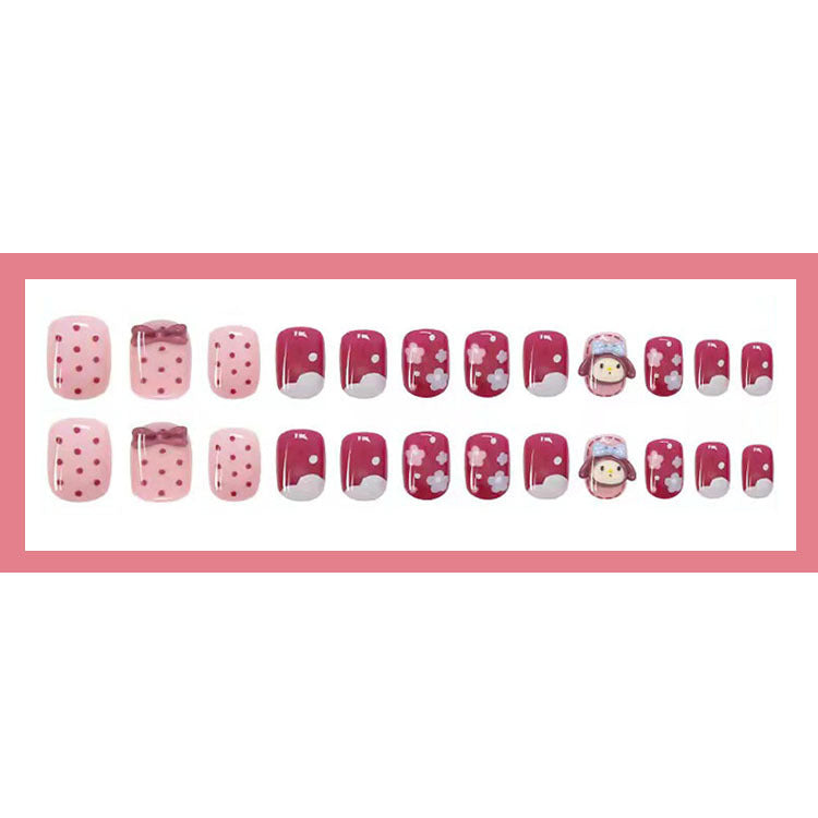 Playful artificial nails with 3D motif Bowlift