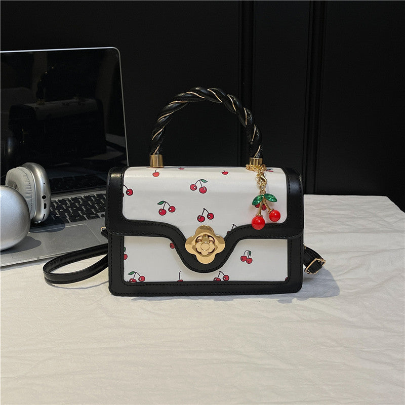 Playful Cherry Print Mini Satchel Handbag Bowlift