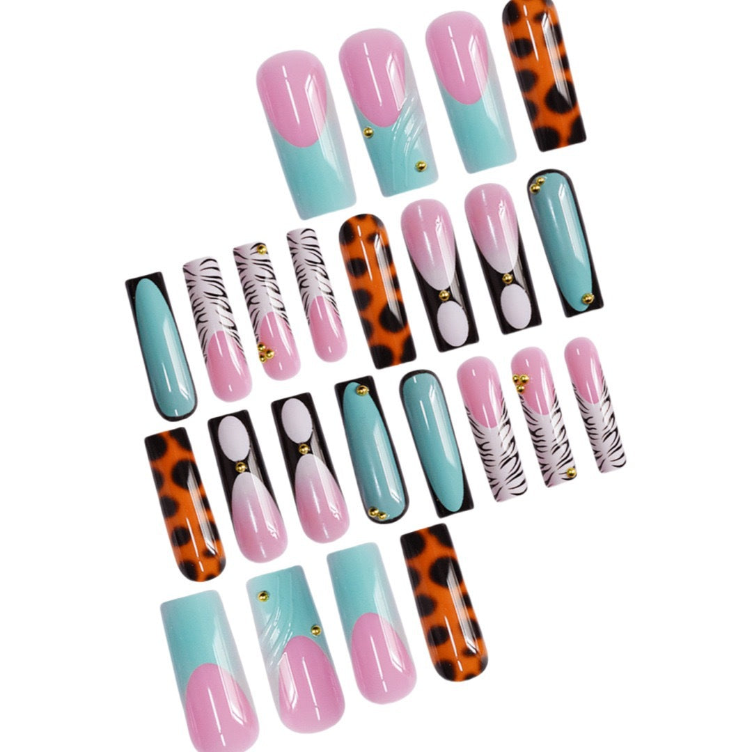 Artistic Long Acrylic Nail Enhancements Bowlift