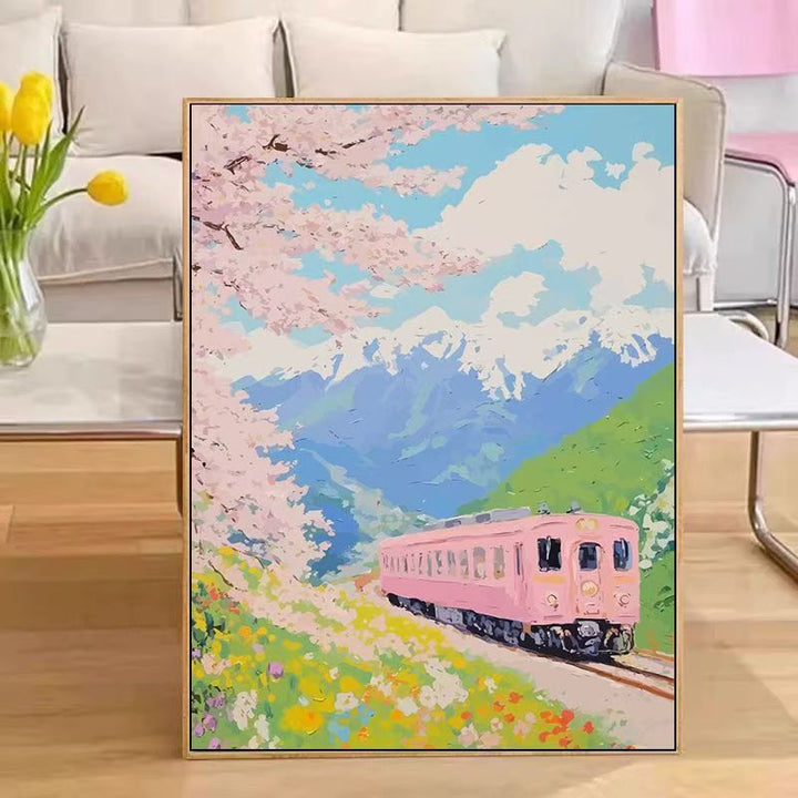Scenic Train Landscape Wall Art Bowlift