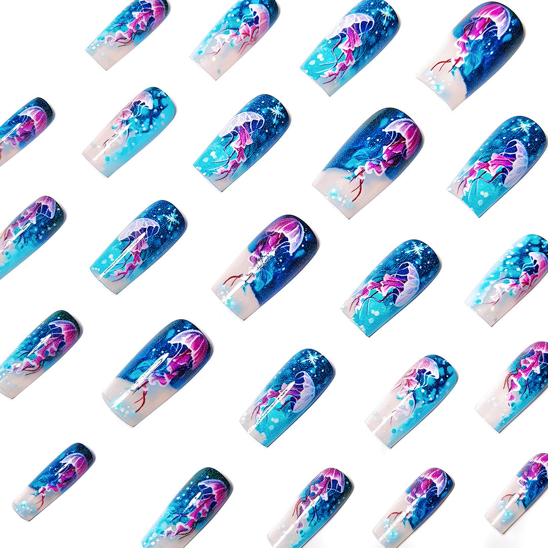 Artistic Jellyfish Nail Art Bowlift