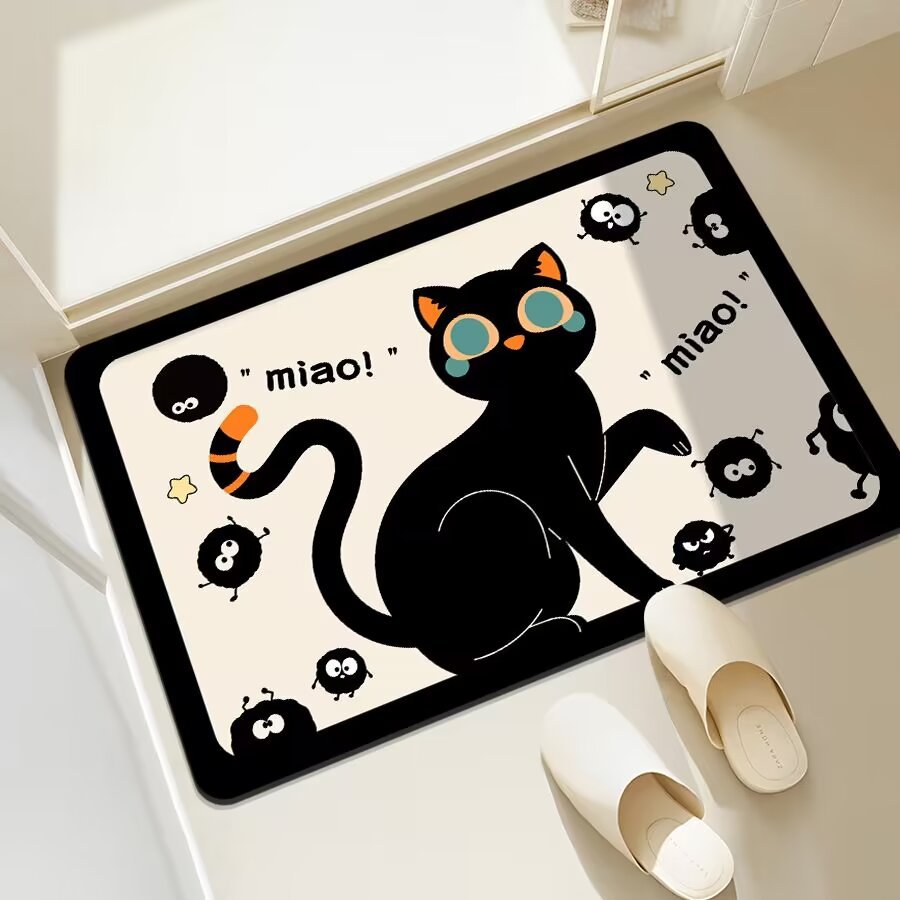 Fun Cat-Themed Bathroom Mat Bowlift