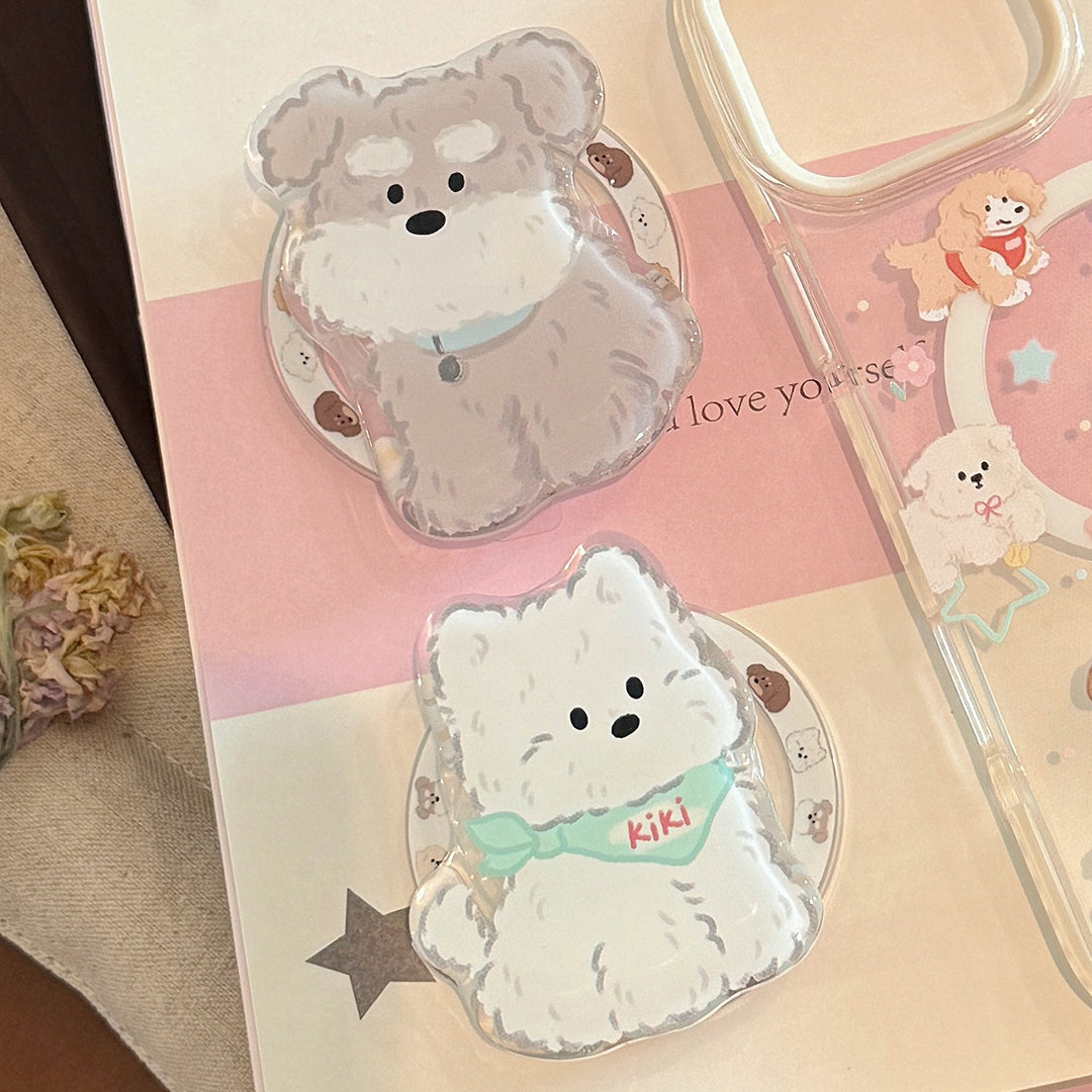 Magnetic smartphone holder in cute dog design Bowlift