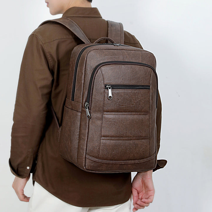 Elegant Backpack Made of Durable Synthetic Leather with Intelligent Compartment System Bowlift