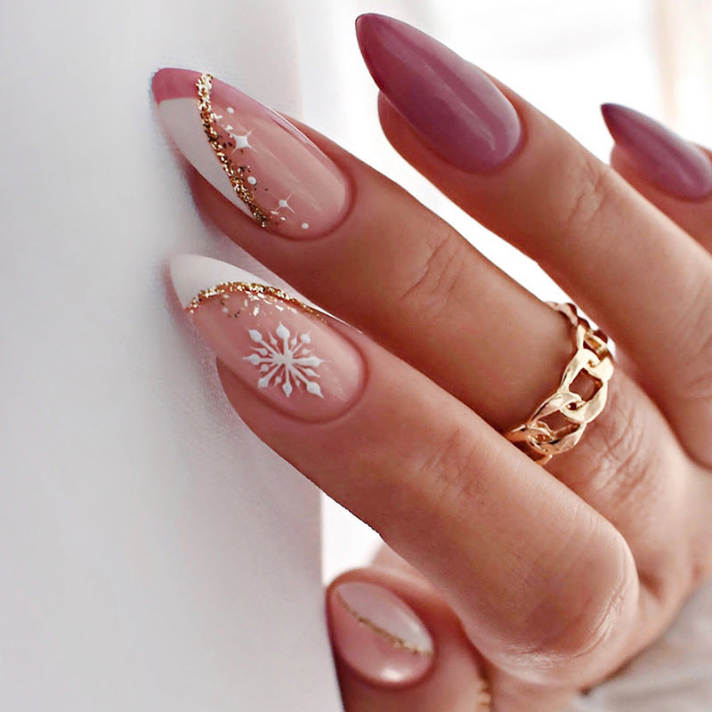 Elegant Decorative Long Press-On Nails Bowlift