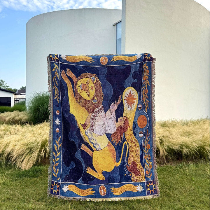 Artistic Mythical Scene Throw Blanket