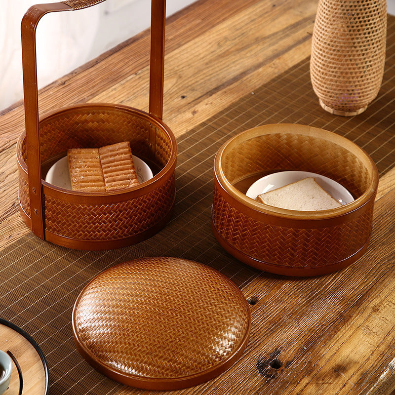Women Vintage Storage Basket Bowlift