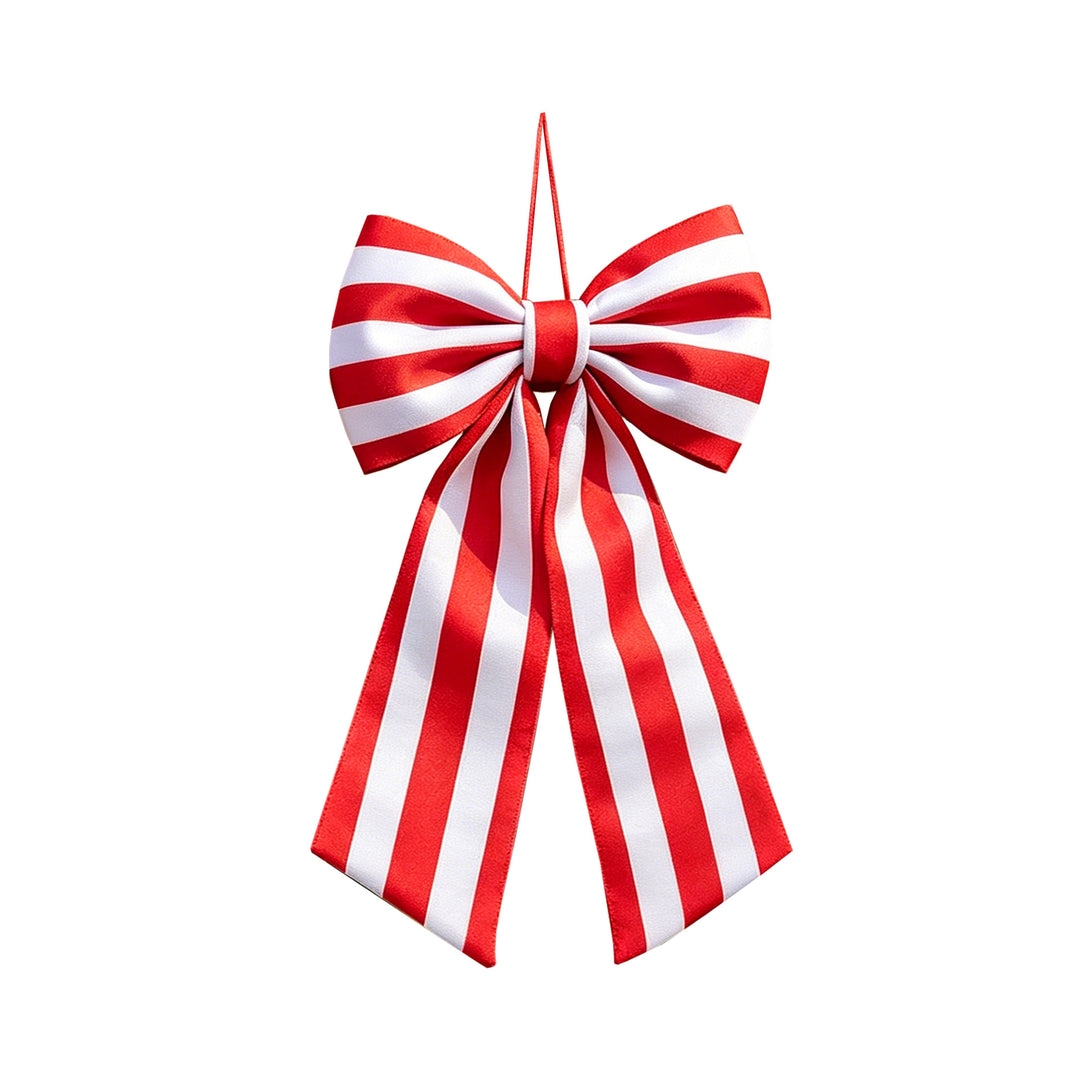 Unisex nan outdoor double-layer American flag ribbon bow with alligator fence clip Bowlift