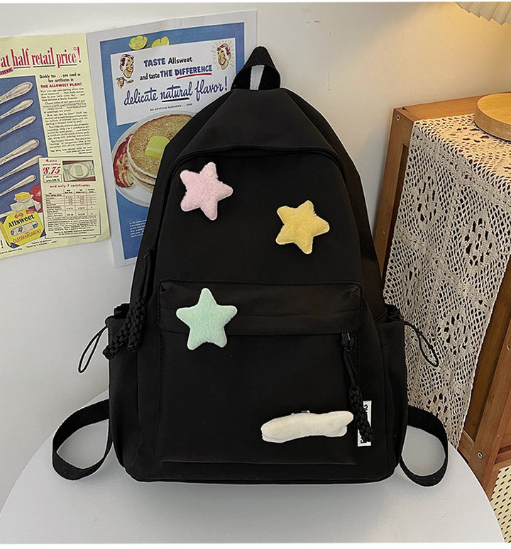 Cute Playful Star-Embellished Backpack
