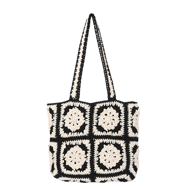 Handmade crochet bag with geometric patterns Bowlift