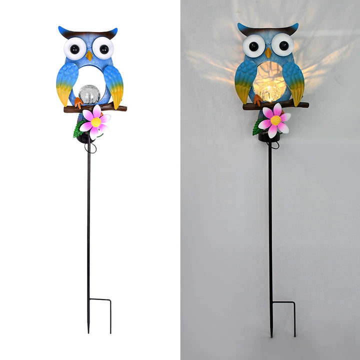 Solar Iron Owl Lawn Light, Outdoor Waterproof Garden Atmosphere Lamp