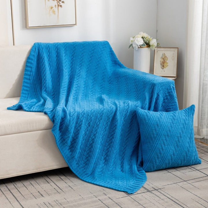 Luxurious Textured Knit Blanket