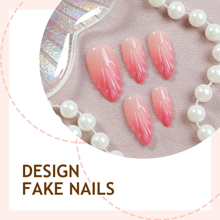 Artificial nail set with delicate ombre design Bowlift