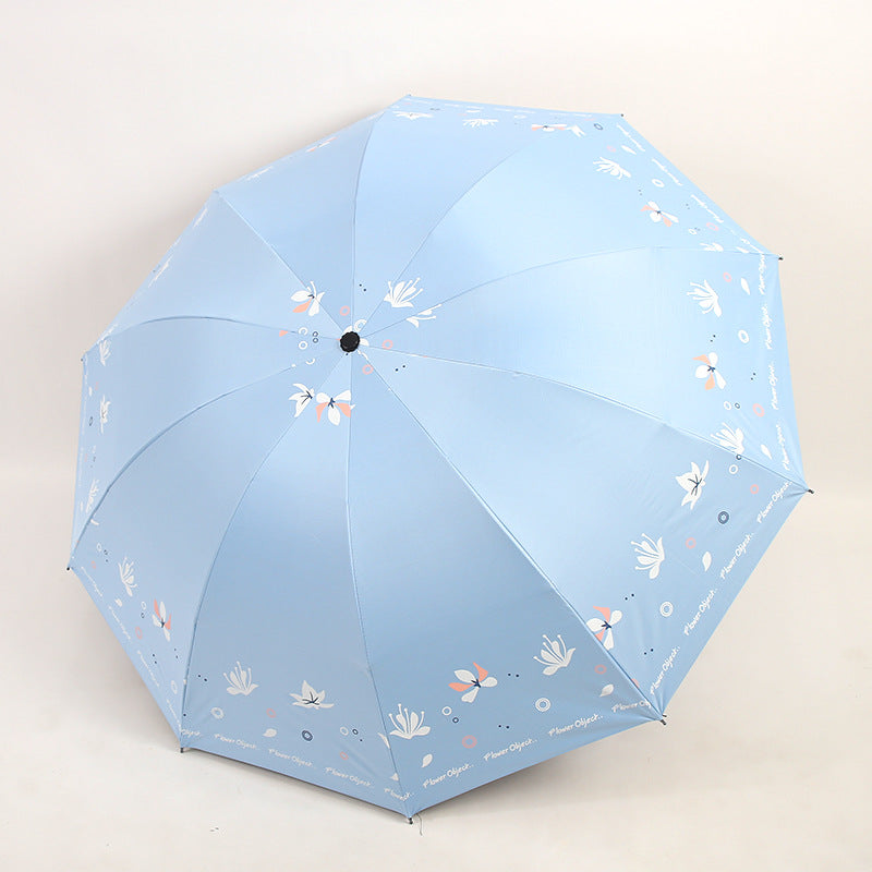 Women elegant umbrella with floral print design Bowlift