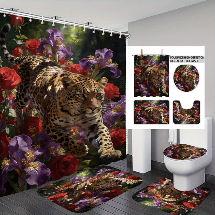 Autumn Leaves Digital Bathroom Set Bowlift