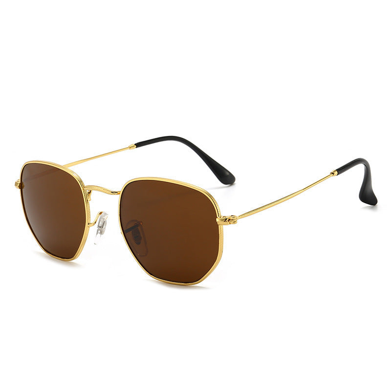 Women's fashionable geometric sunglasses with sturdy metal frame Bowlift