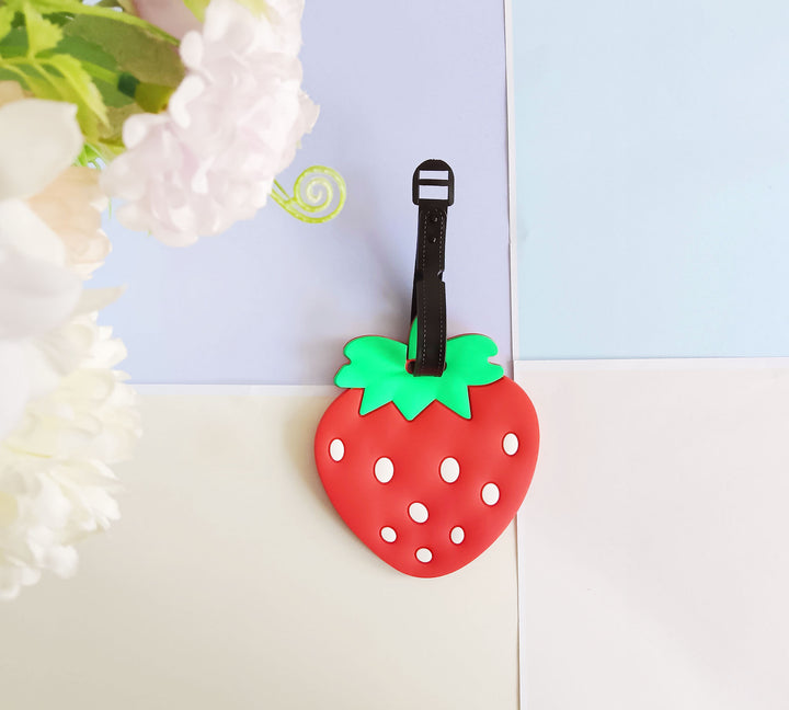 Unisex Novelty Strawberry-Shaped Luggage Tag Bowlift