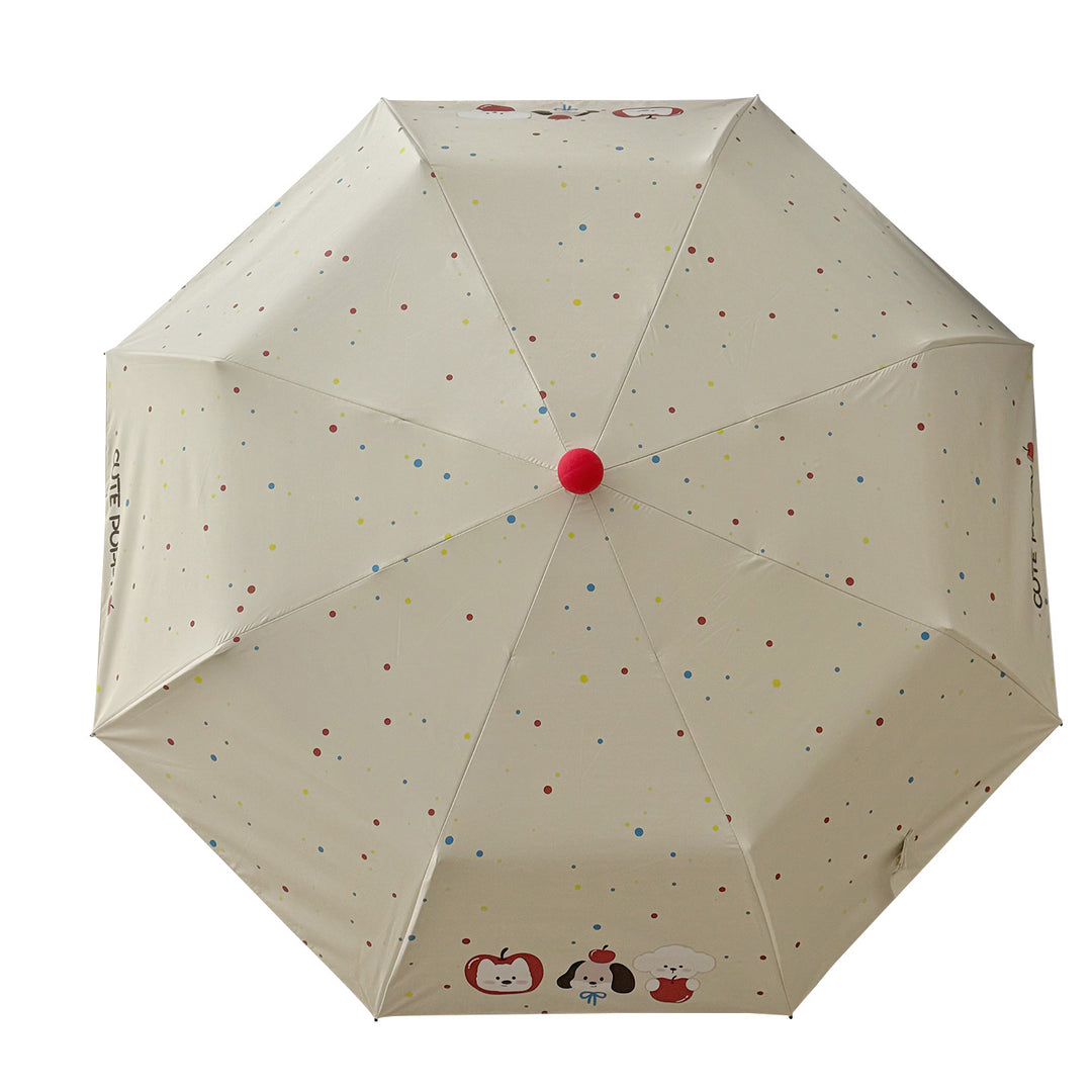 Ladies Folding Umbrella with Playful Design Bowlift