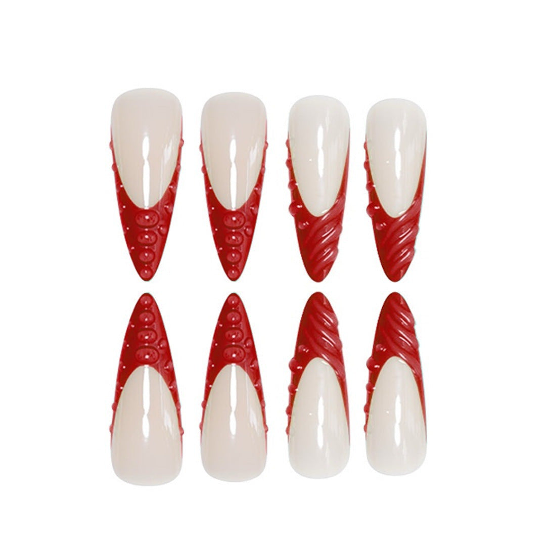 Glamorous Stiletto Nail Extensions Bowlift