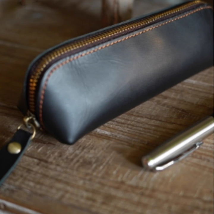 Stylish Leather Pencil Case Bowlift